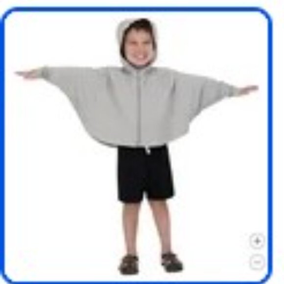 Hazel + Harper Unsex Kids Hooded Gray UPF Swim Coverup - Picture 1 of 13